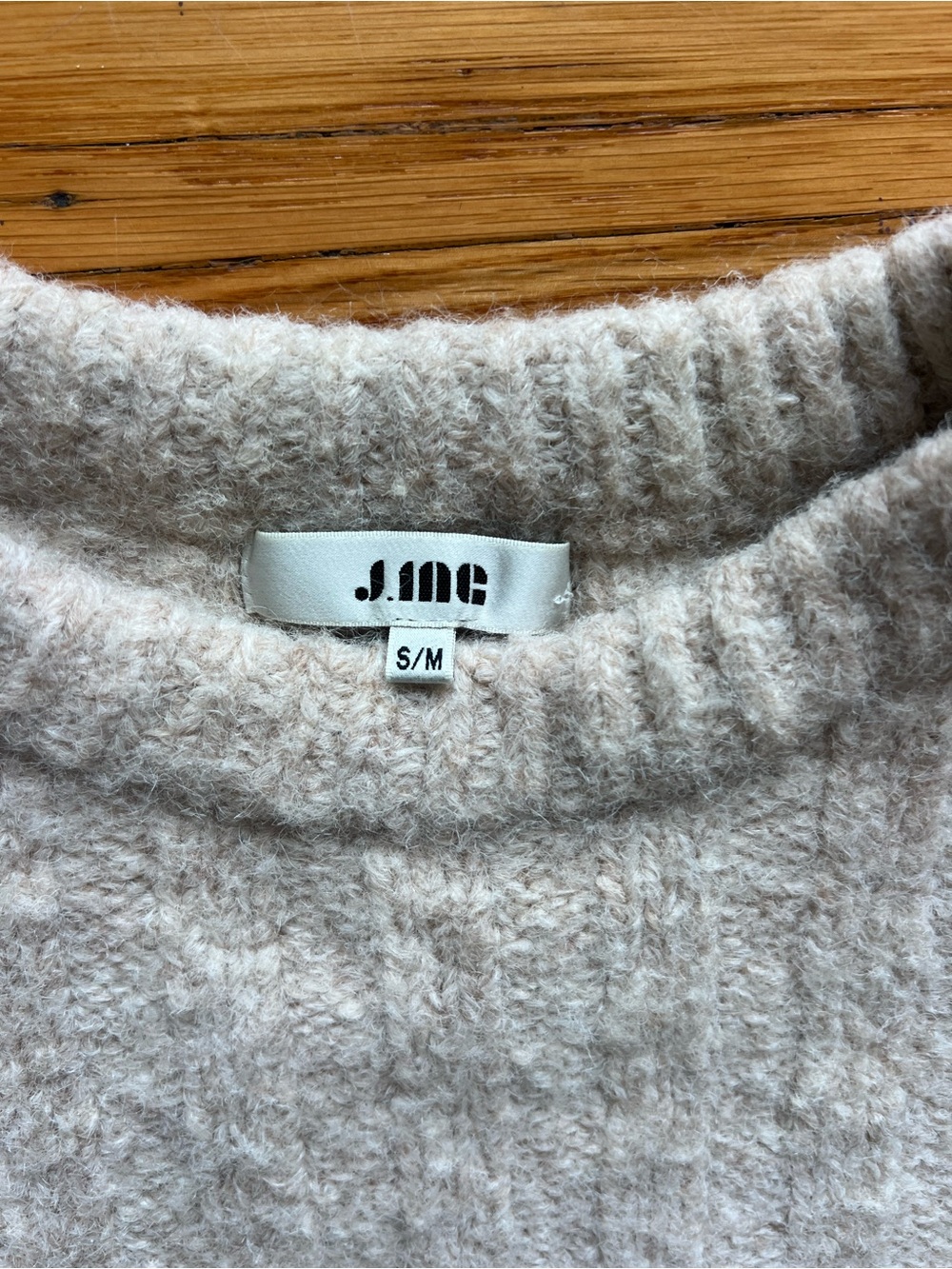 cream cable knit thick boxy sweater, wool
blend - Picture 4 of 6